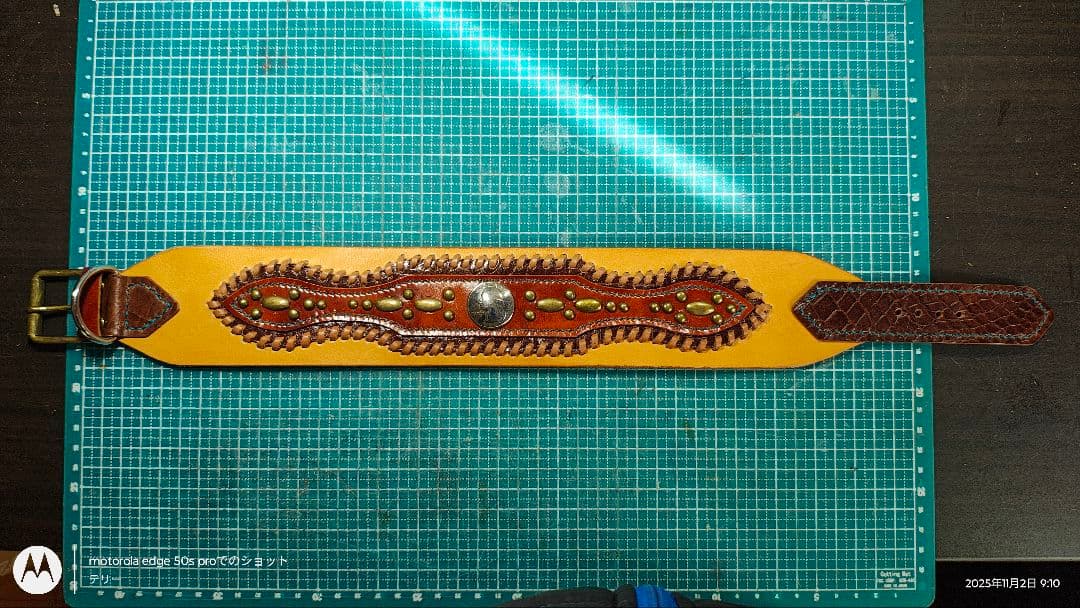 大型犬用ハンドメイド首輪㊵