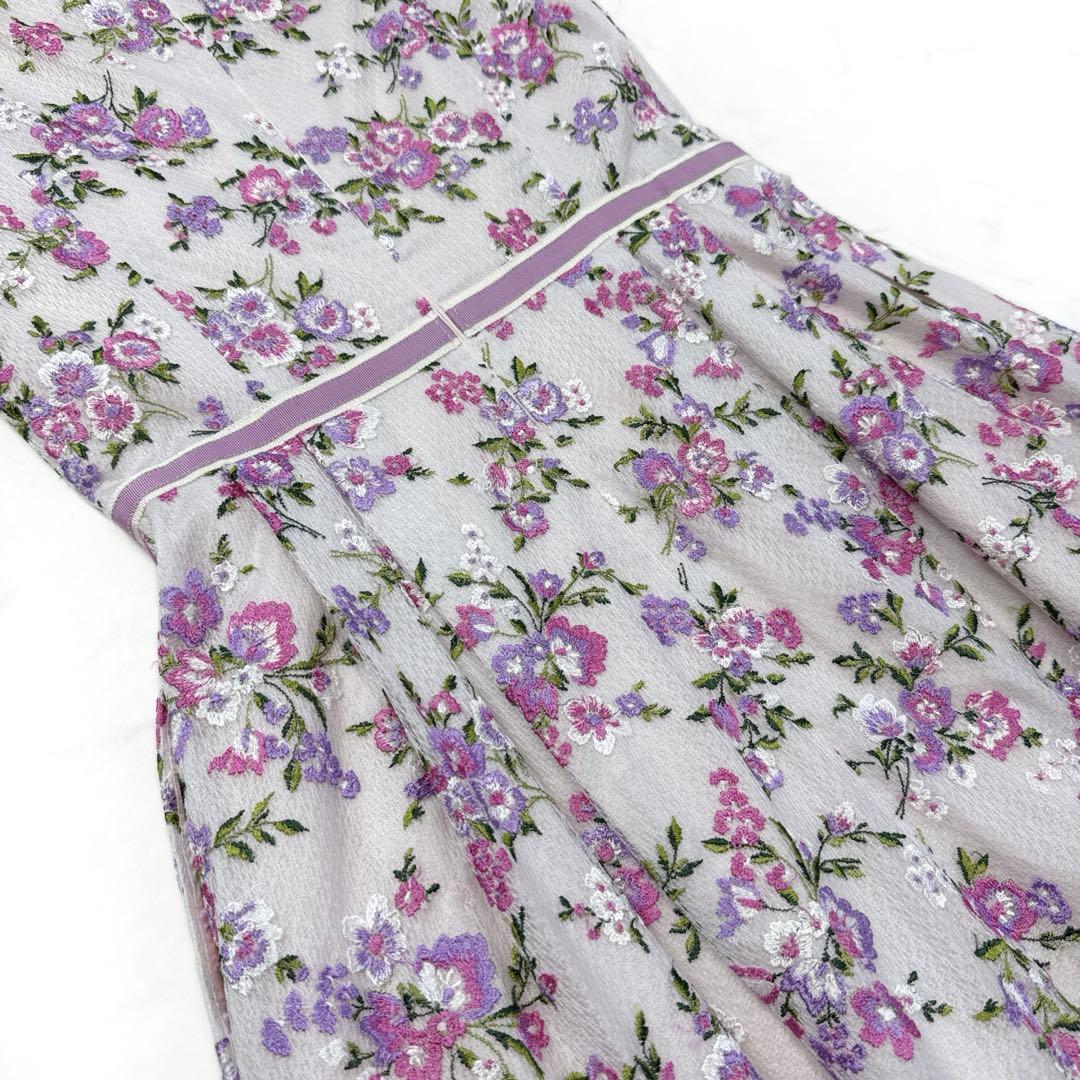 TOCCA トッカ CINI ドレス 花柄 刺繍 ワンピース フレア 0 ピンク