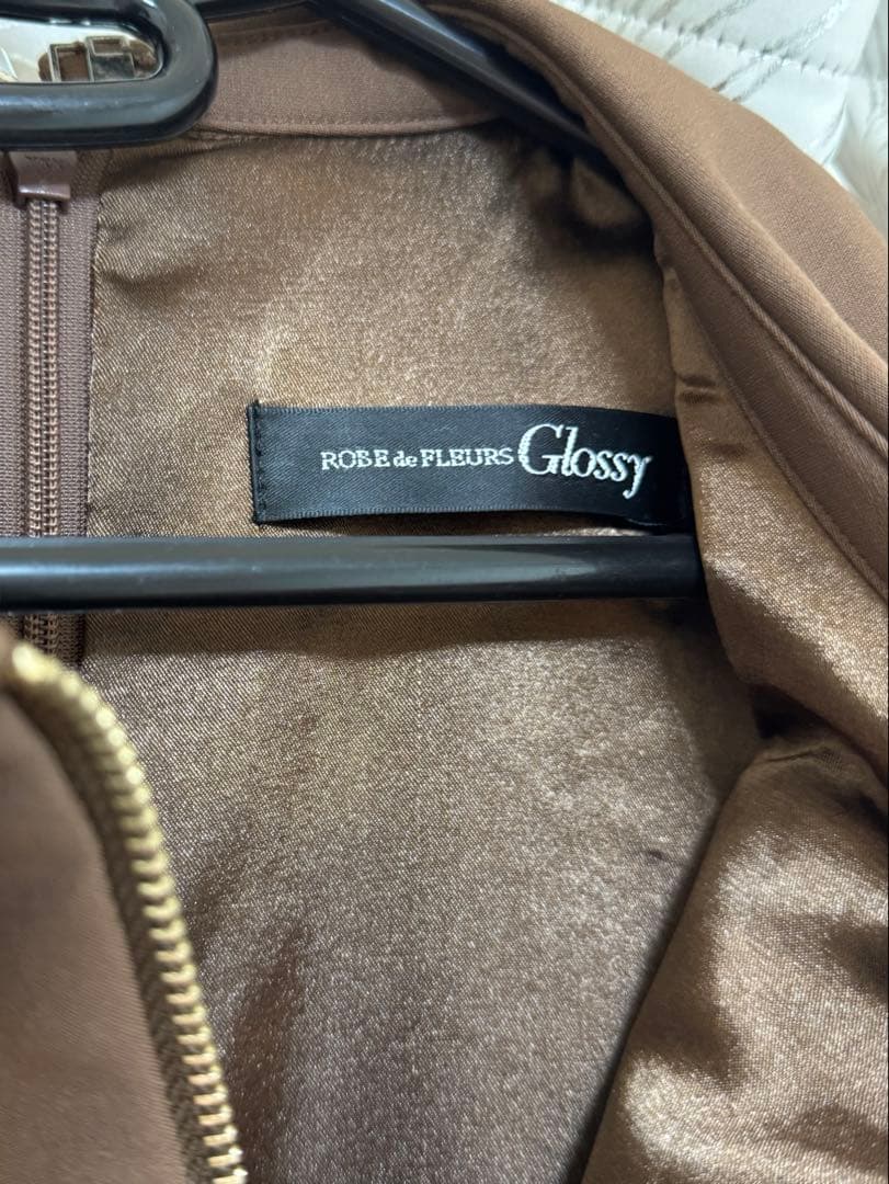 ROBE de FLEURS シャツカラーウエストベルトフレアミニキャバドレス