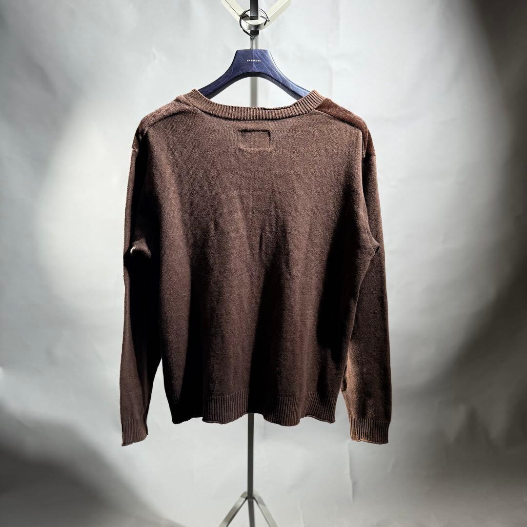 03AW NUMBER(N)INE ハート涙パッチベロア切替ニット size2