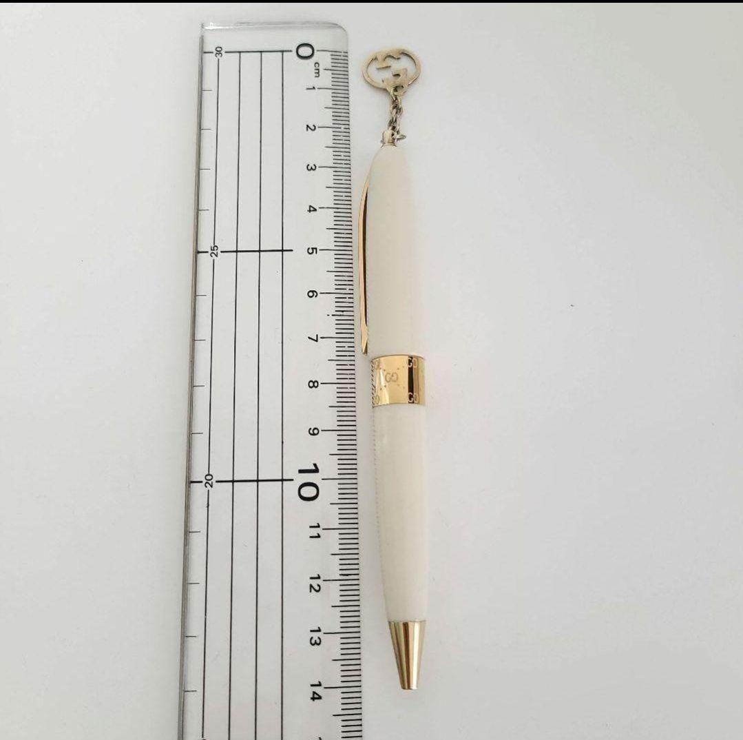 専用ケース 説明書付き GUCCI ボールペン ホワイト ゴールド