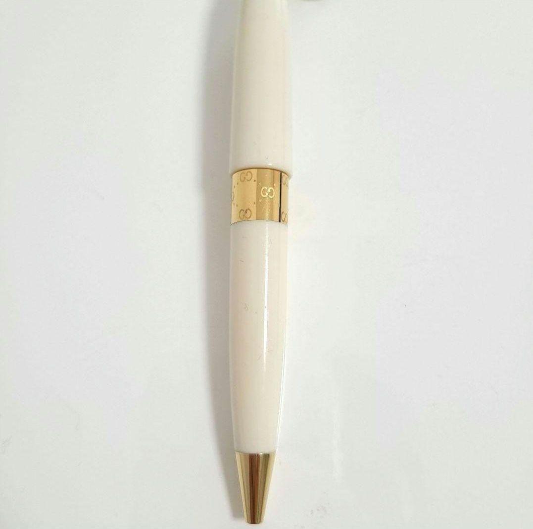 専用ケース 説明書付き GUCCI ボールペン ホワイト ゴールド