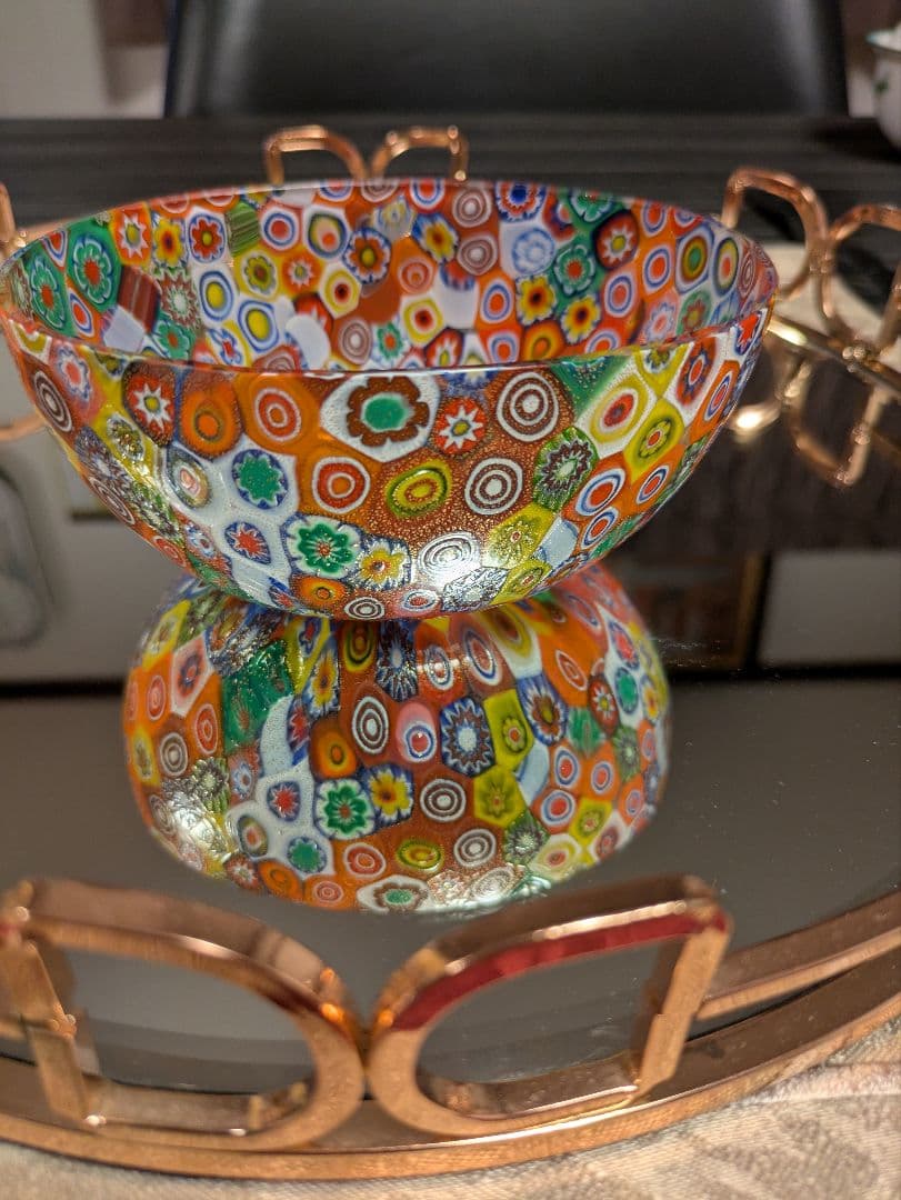 ベネチアンガラス　ミルフィオリ　ボウル