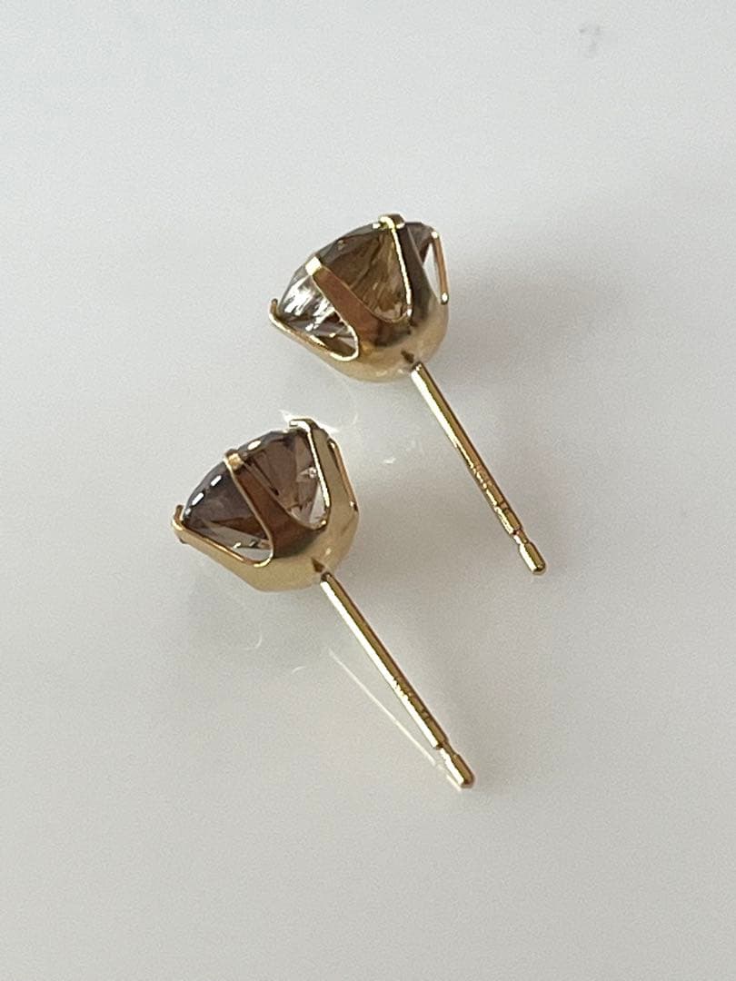 Taka様K18 天然ブラウンダイヤピアス　計2.0ct 鑑別カード付き