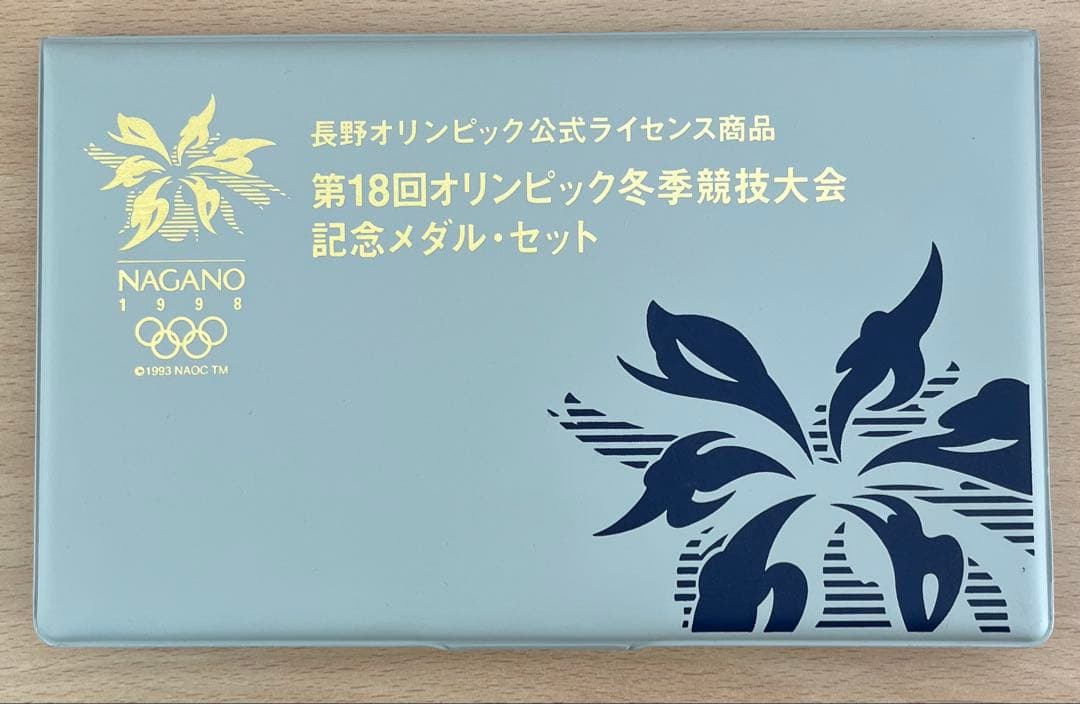 1998年長野オリンピック記念 純銀メダル 純金仕上げsilver999約35g