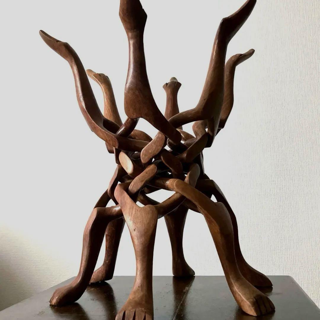 希少◎花台bird 木彫り