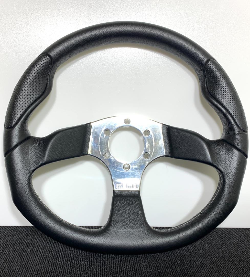 モモ コマンド2R レザー ステアリング 350mm ホーンボタン付き 美品