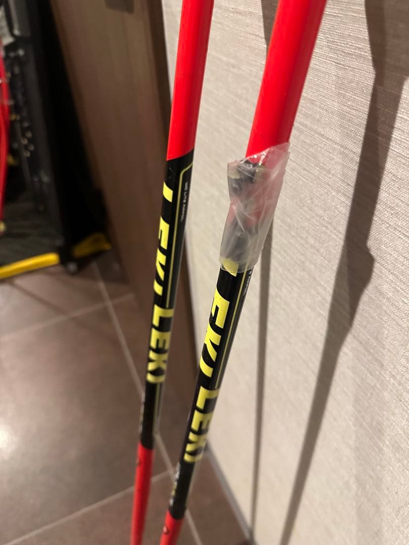 LEKI スキー用ストック 105cm 赤黒黄