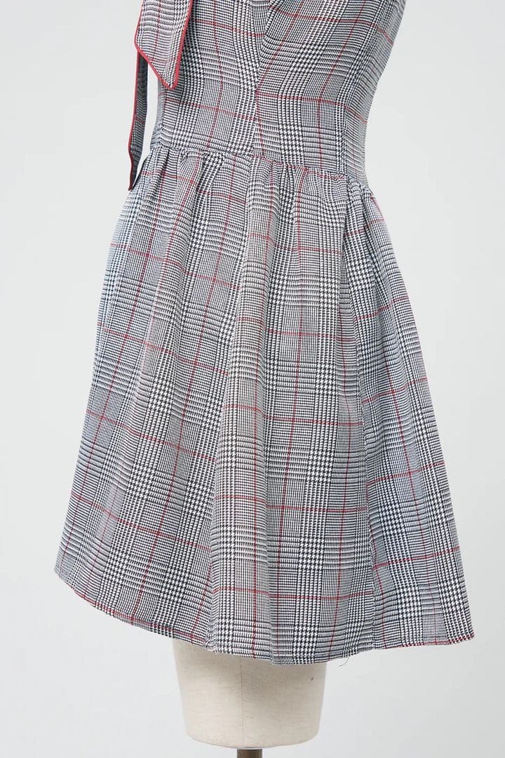 新品未使用品 BELEAR MIMI グレンチェックフレアミニ ワンピース