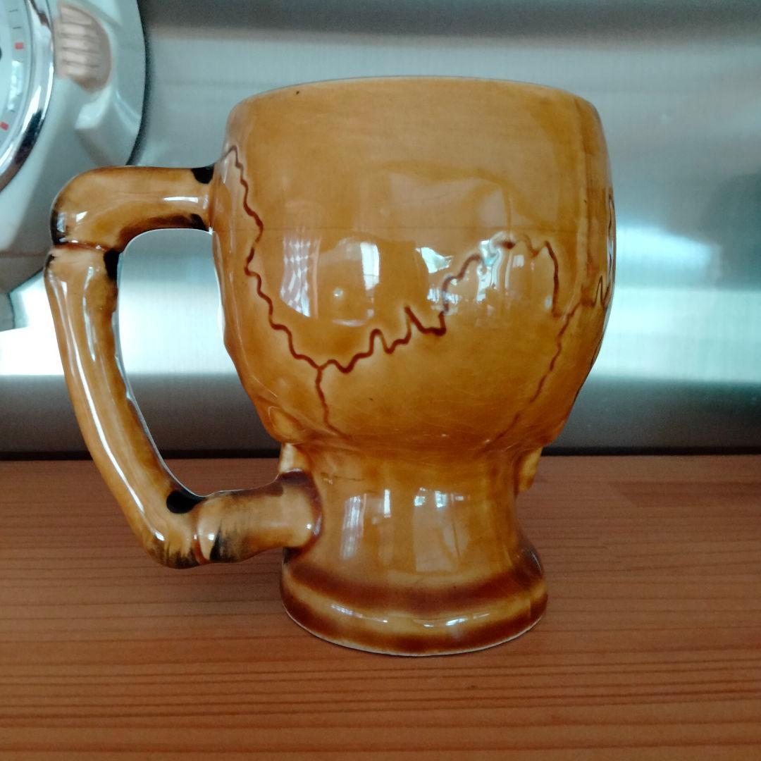 50s スカル　ブラウン ドクロ　マグカップ ビンテージ
