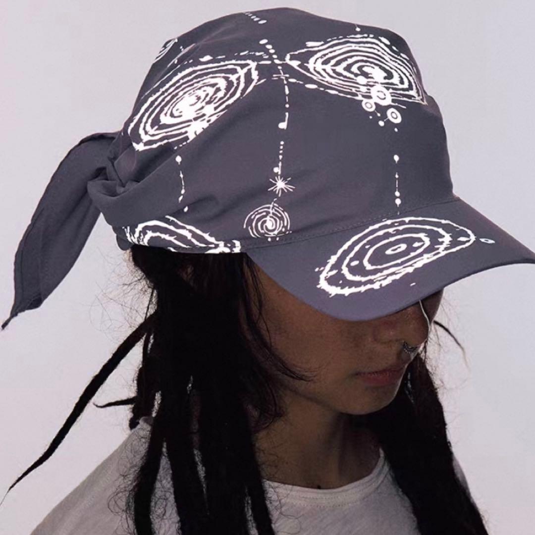 CONP キャップ 新品 3M反射 表裏両面着用可 リバーシブル 宇宙モチーフ