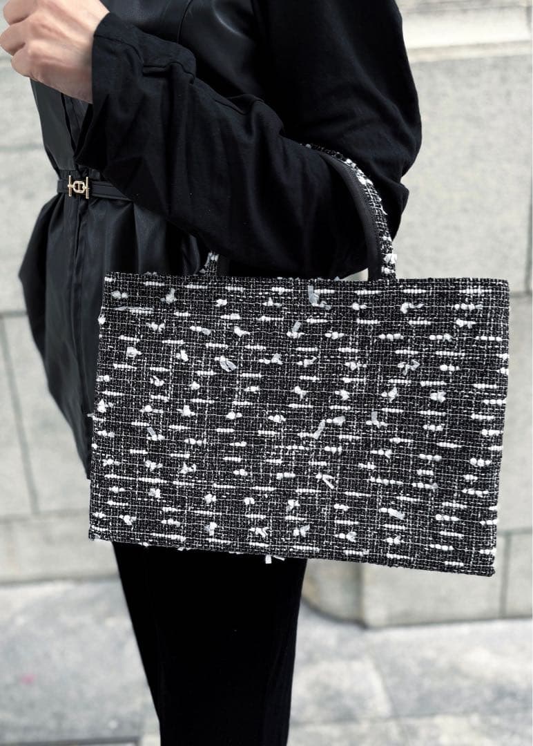 B I B I soeurs ビビスール　tweed White ribbon