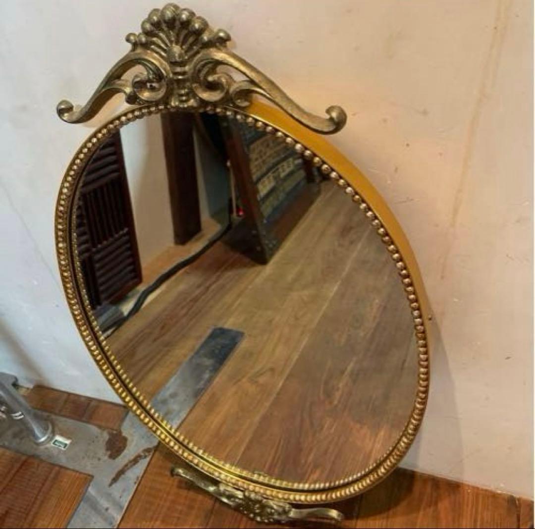 美品　ヴィンテージ　ウォールミラー　壁掛け鏡　雰囲気ある　飾りやすいサイズ