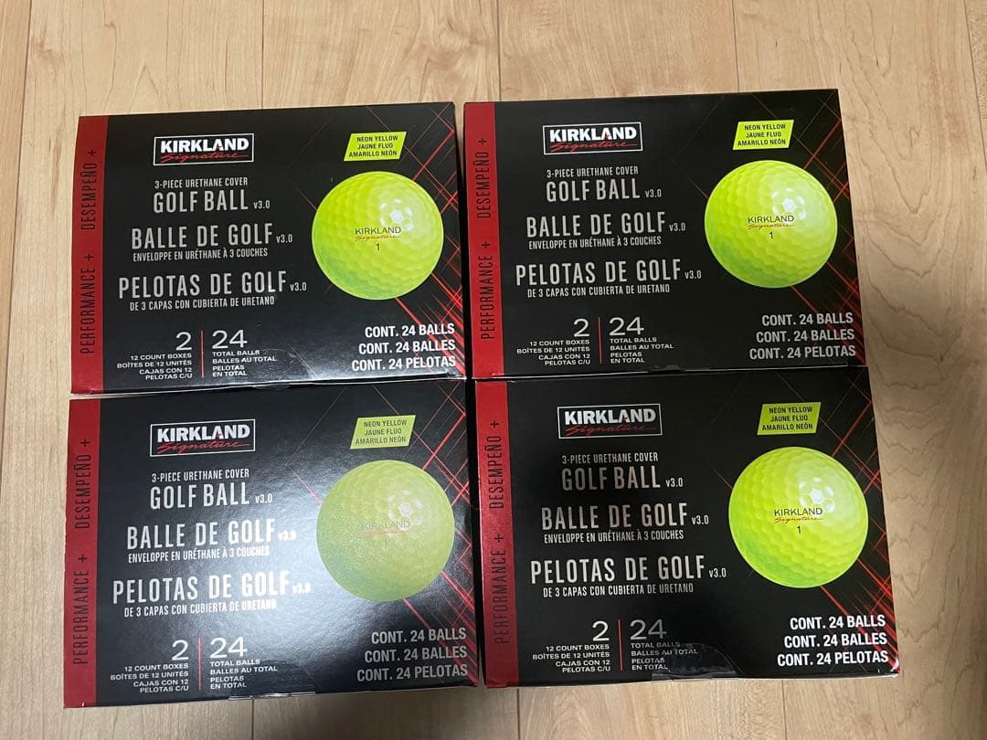 カークランド シグネチャー 黄色ゴルフボール v3.0 4箱