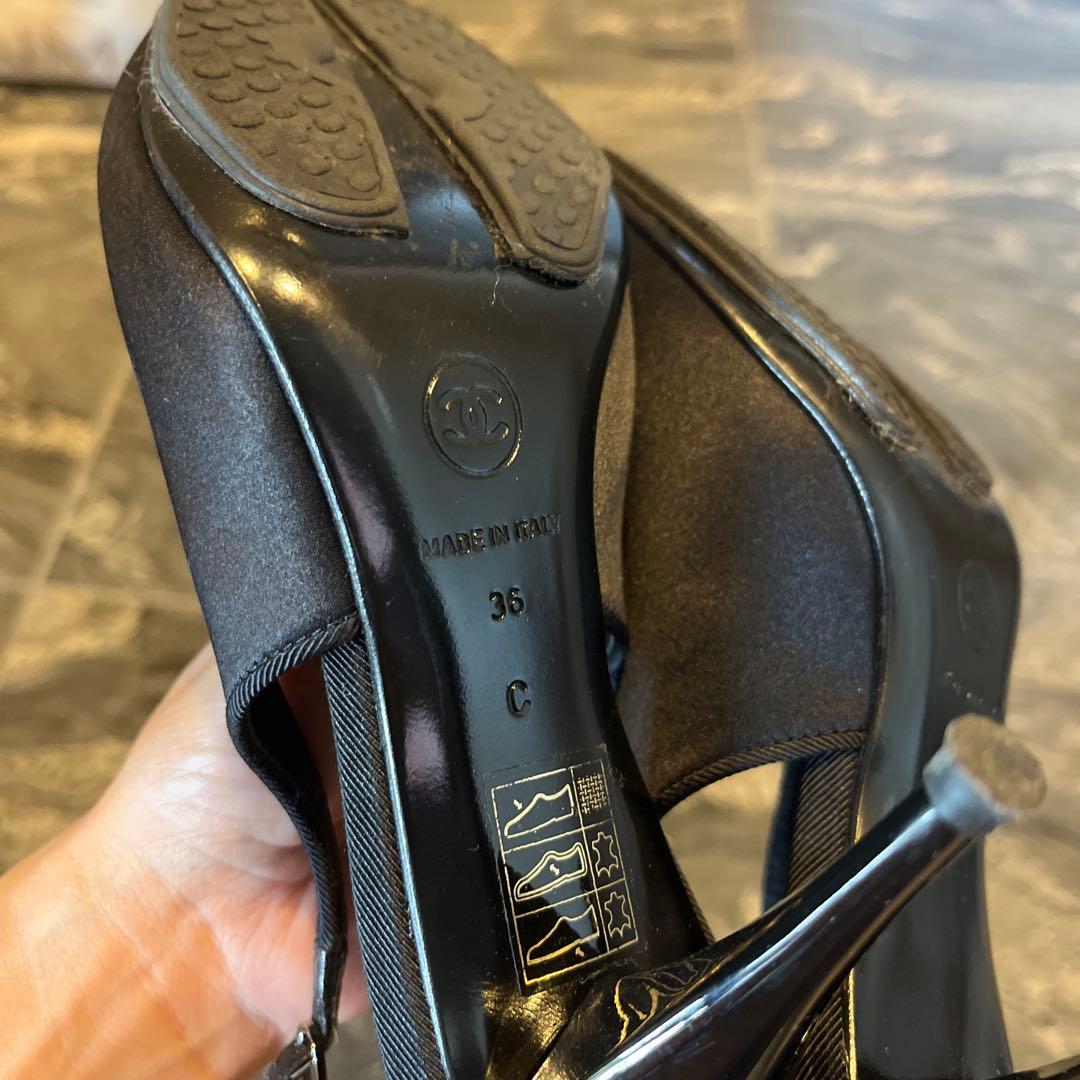 美品　シャネル　CHANEL ミュール　バッグストラップ　レディース　36