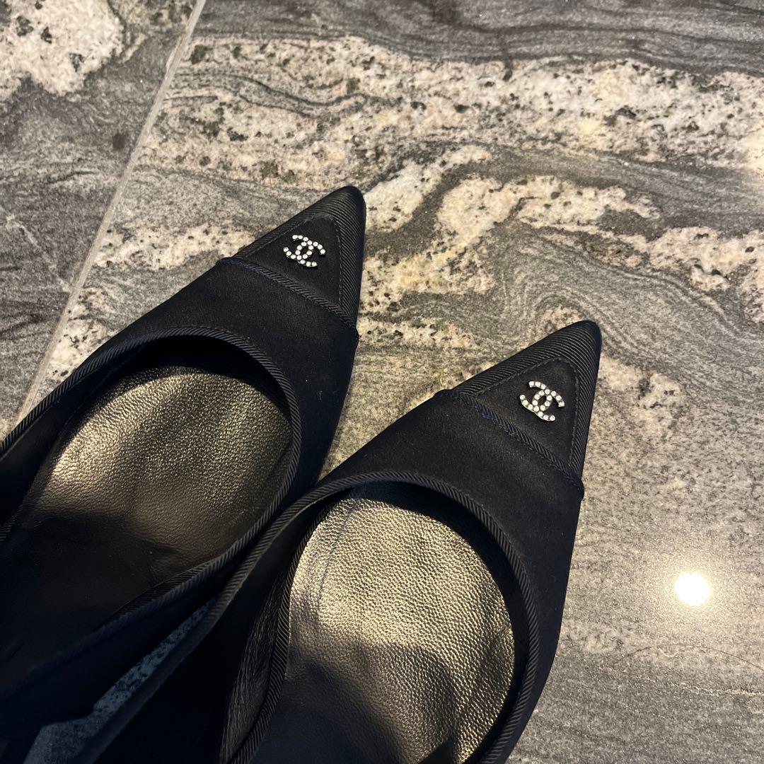 美品　シャネル　CHANEL ミュール　バッグストラップ　レディース　36