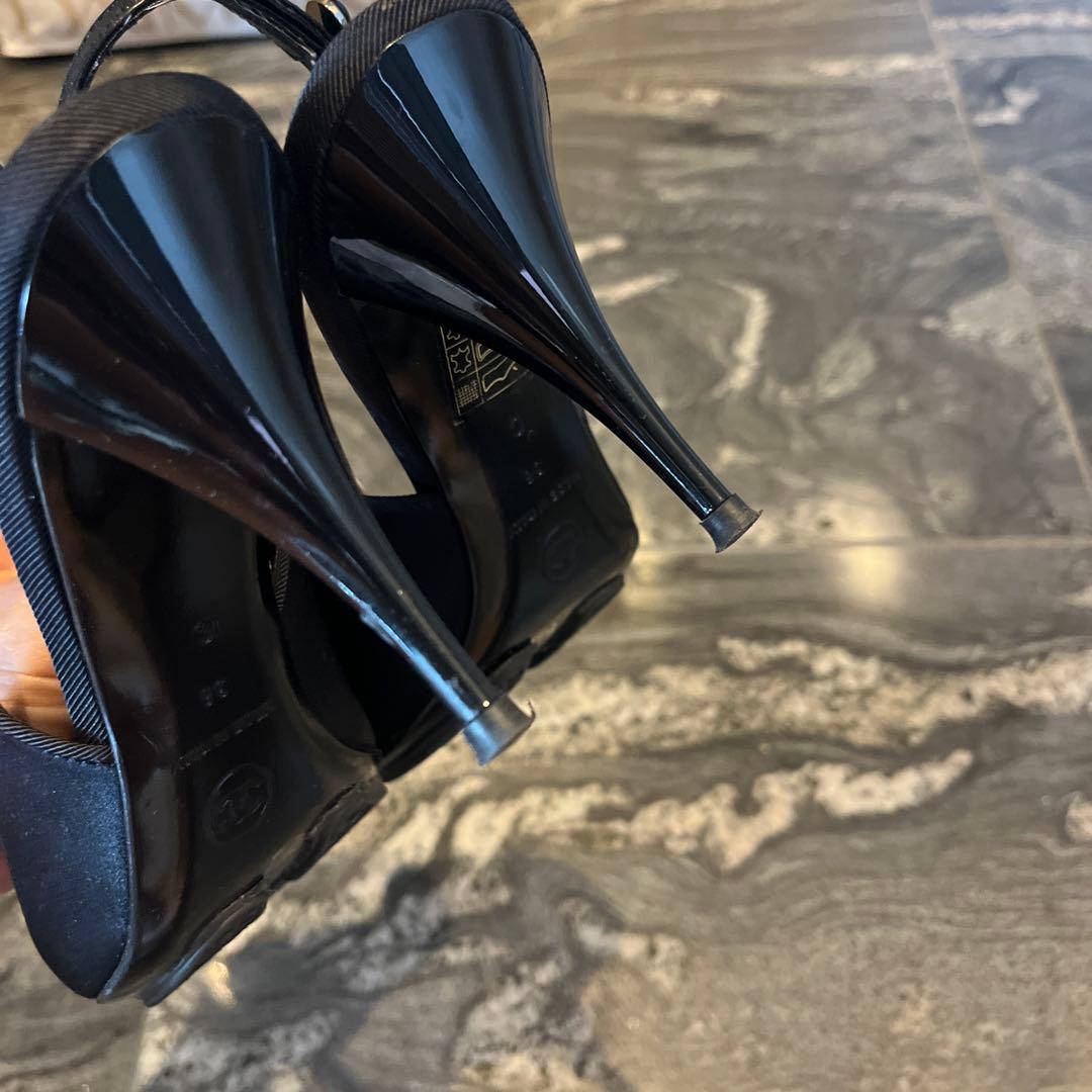 美品　シャネル　CHANEL ミュール　バッグストラップ　レディース　36