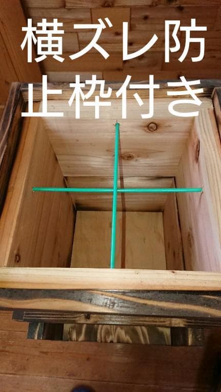 蜜蜂巣箱３段監視扉