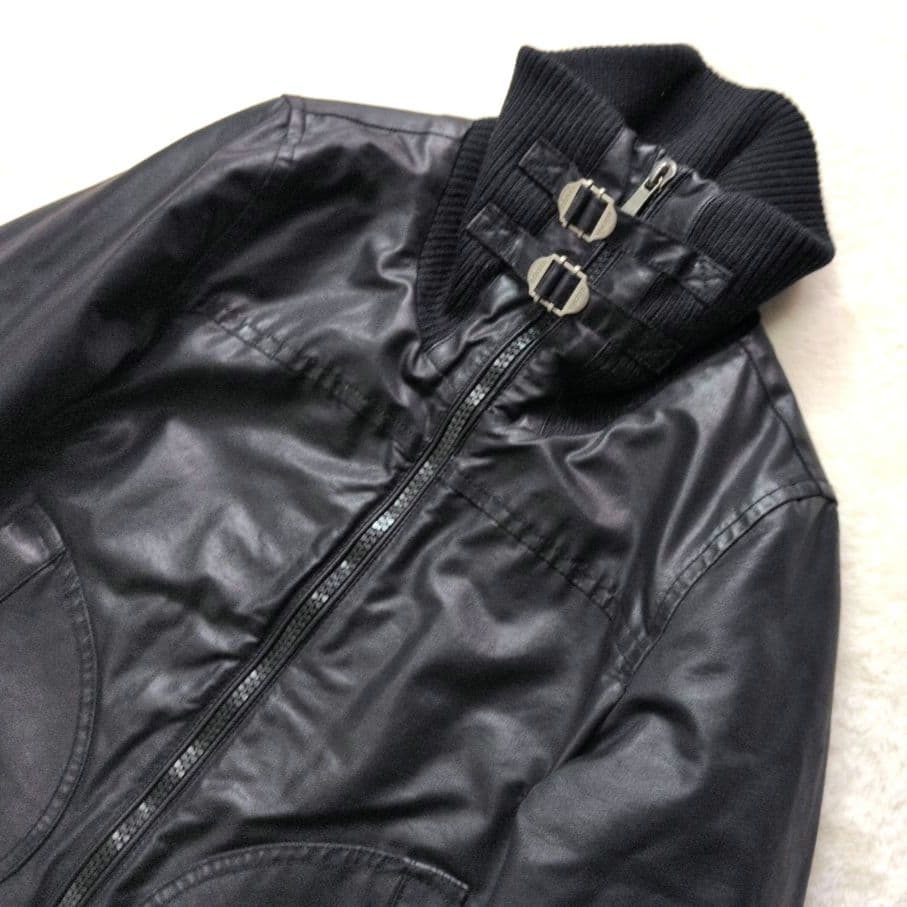 DIESEL ディーゼル ライダース コーティングジャケット ハイネック y2k