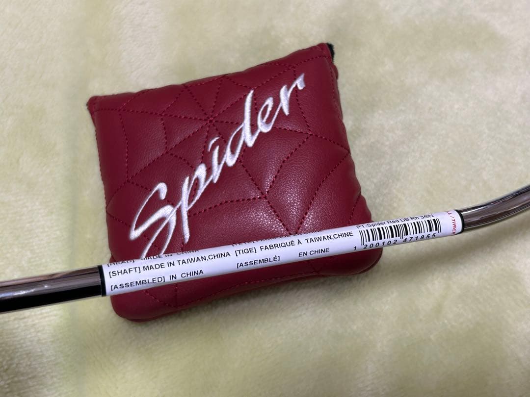 新品 スパイダー レッド パター ダブルベンド 34インチ