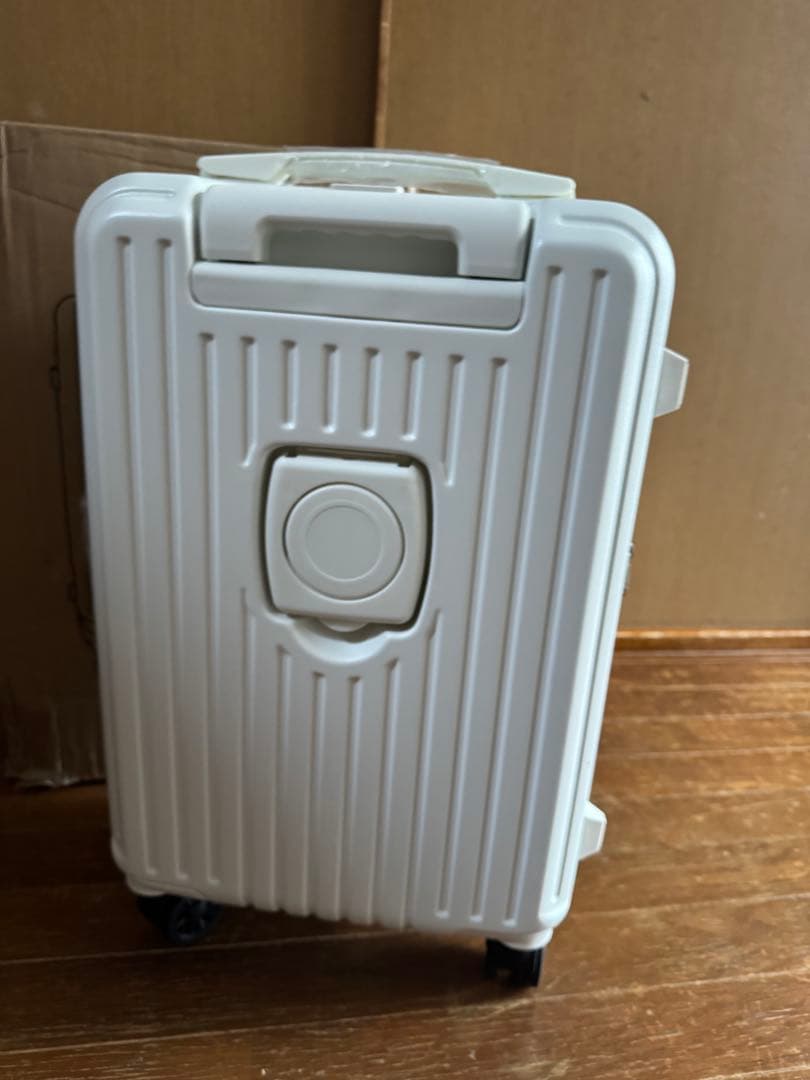 スーツケース 前開き拡張型ドリンクホルダー　キャスターストッパー付きSサイズ