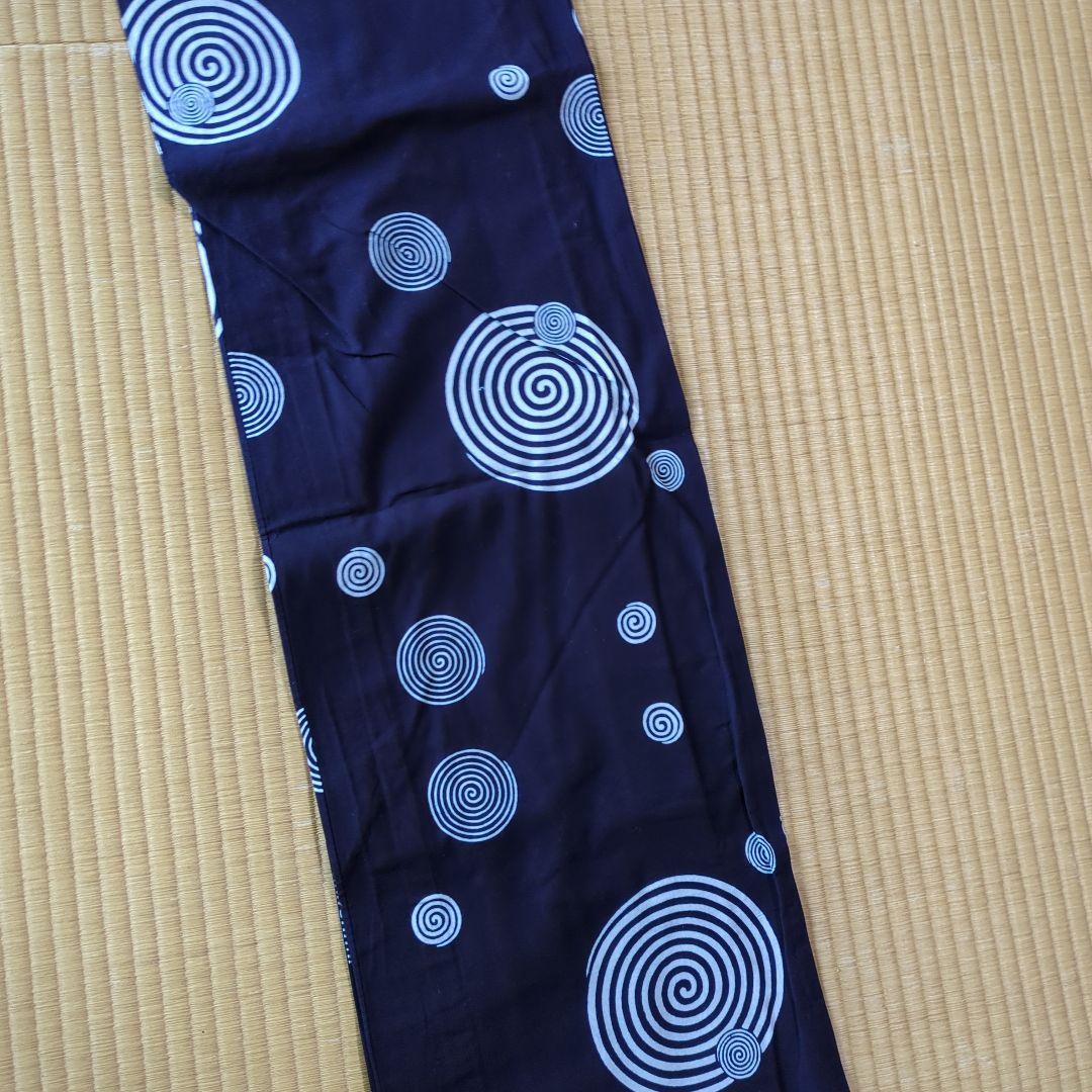明日まで特価!!竺仙渦巻き模様 紺色 浴衣