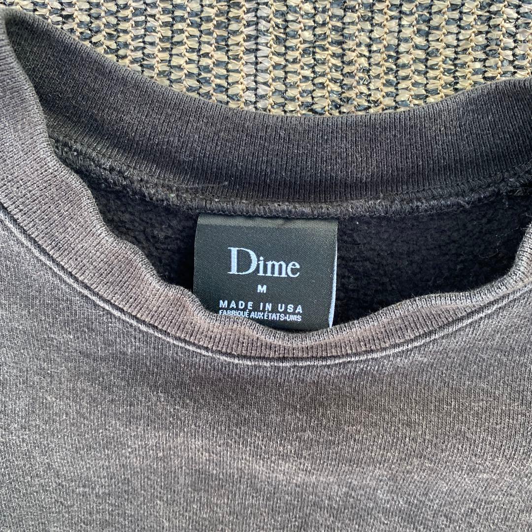 Dime ダークグレー クルーネック スウェット