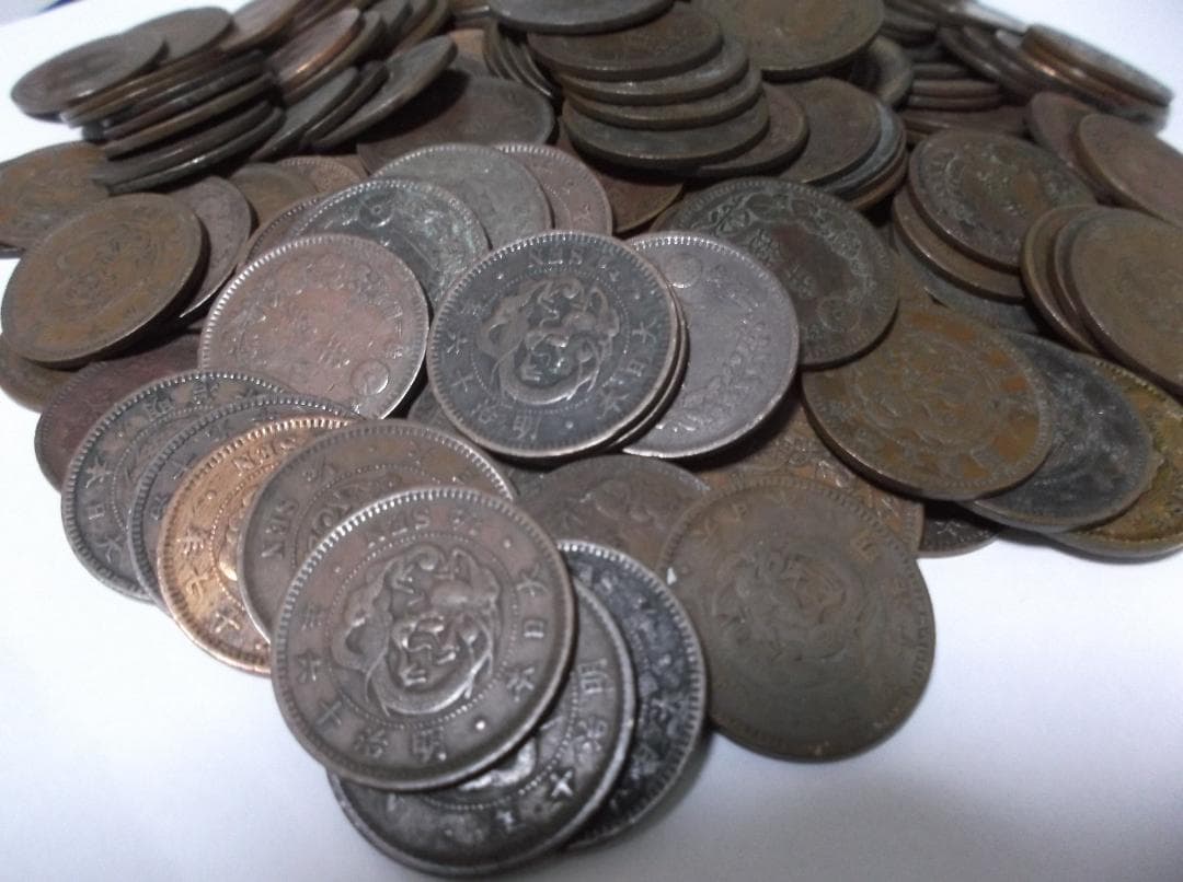 【送料無料】C-15　　明治竜半銭銅貨200枚