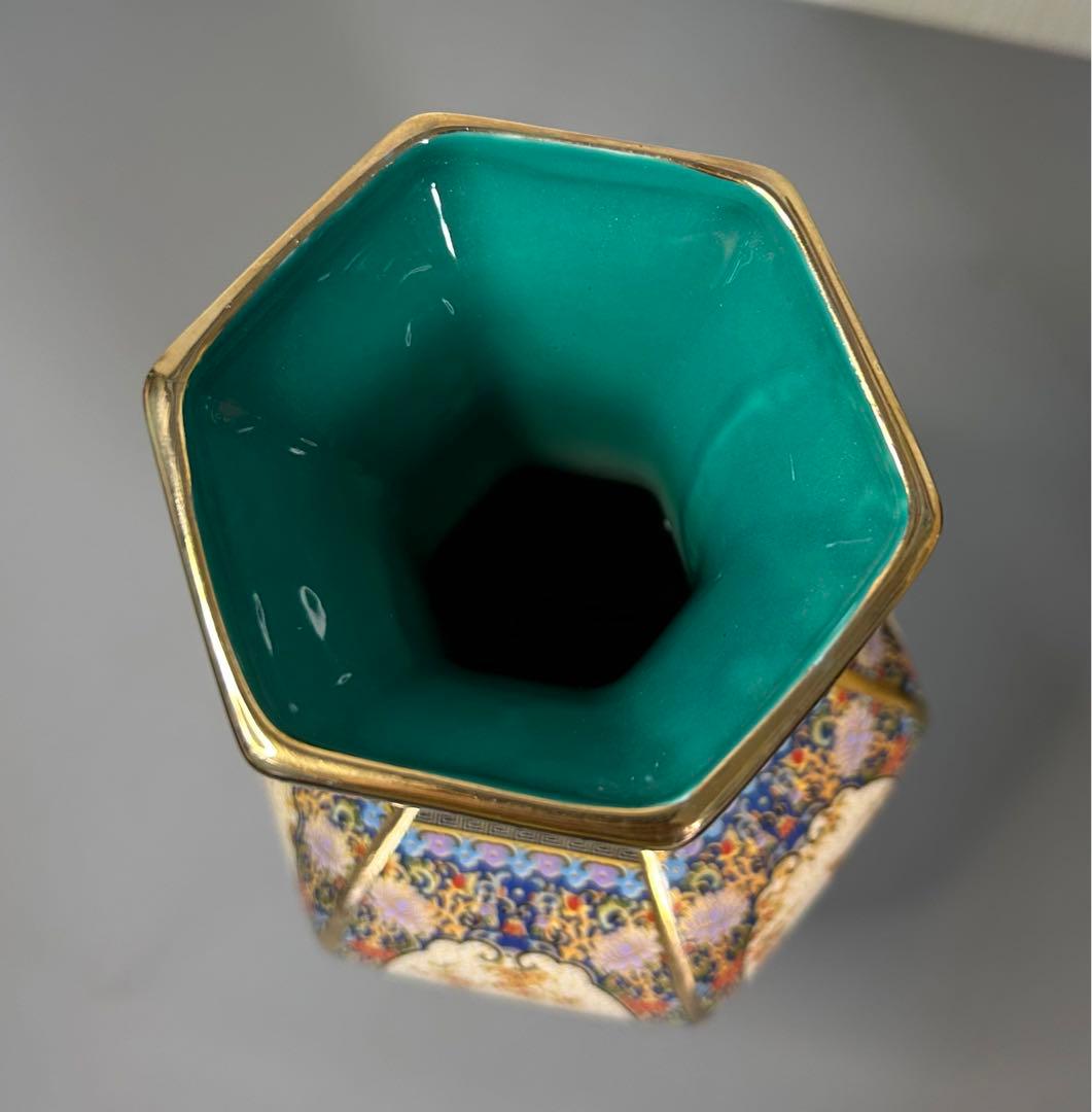 清代雍正粉彩描金花瓶　旧家蔵出し、骨董品、在銘、縁起物、希少、古美術、美術品