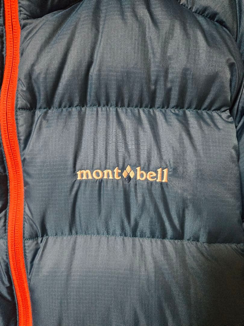montbell フード付きダウンジャケット 青