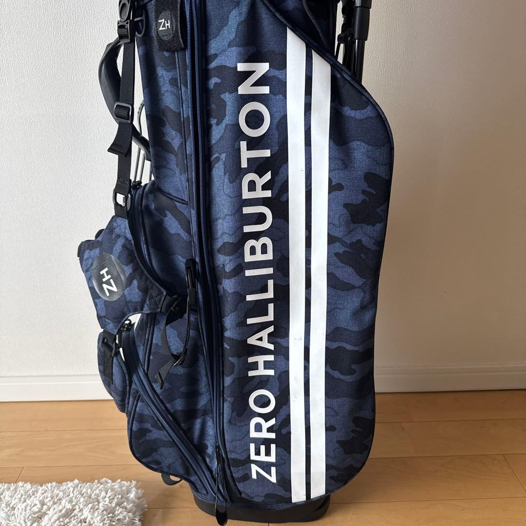 ZERO HALLIBURTON ゴルフバッグ 迷彩柄 ネイビー