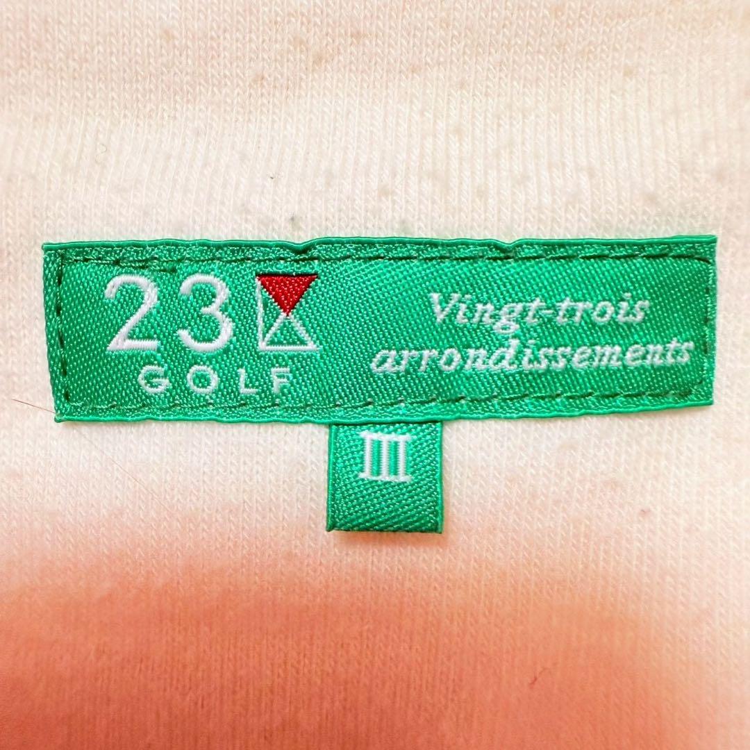 23区 ゴルフ　パーカー　ジッパー　ロゴ　オンワード樫山　ホワイト【Ⅲ】