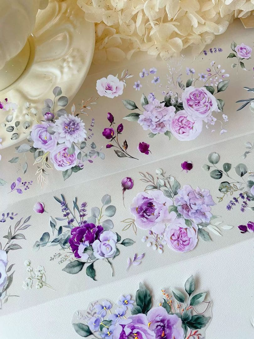 ⭐️SALE⭐️ 壹洱原创《紫薰》海外マスキングテープ　マステ 【1927】