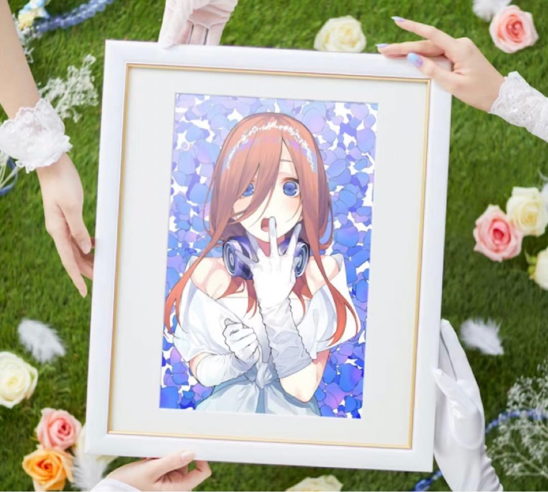 五等分の花嫁　中野三玖　anique 額装絵