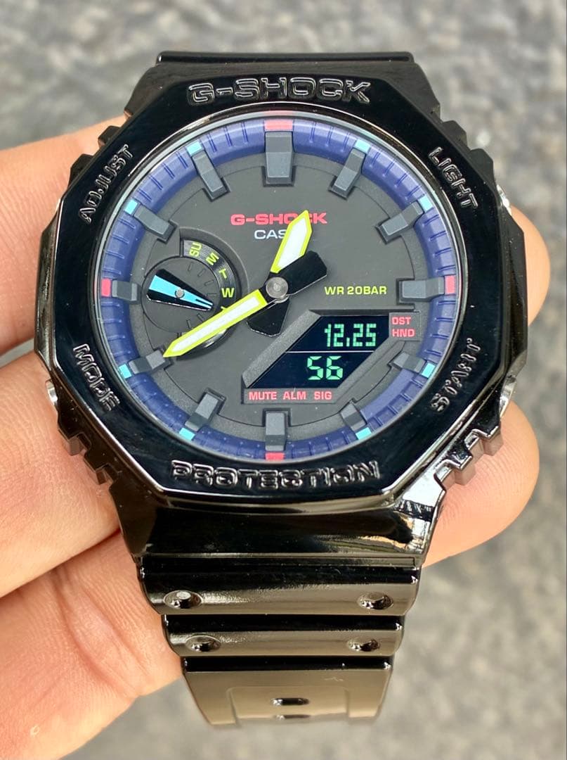 新品未使用　G-SHOCK CASIO GA-2100RGB-1A腕時計　逆輸入