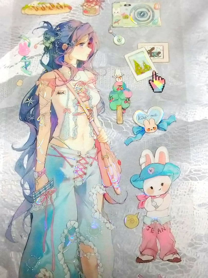 ☆のこり１☆J709＃重生之梦(贝壳光)一木一横切り売り海外人物マステ女の子