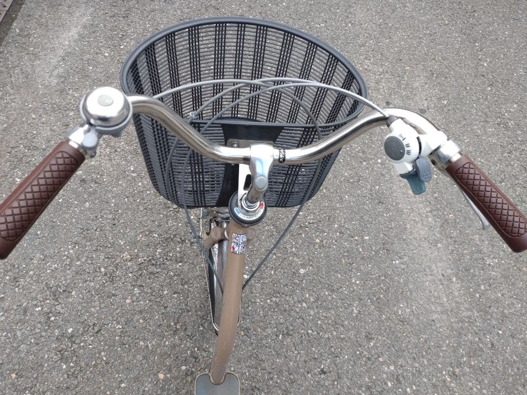 高齢者用自転車　サギサカ　こげーる ベージュ 前面バスケット付き