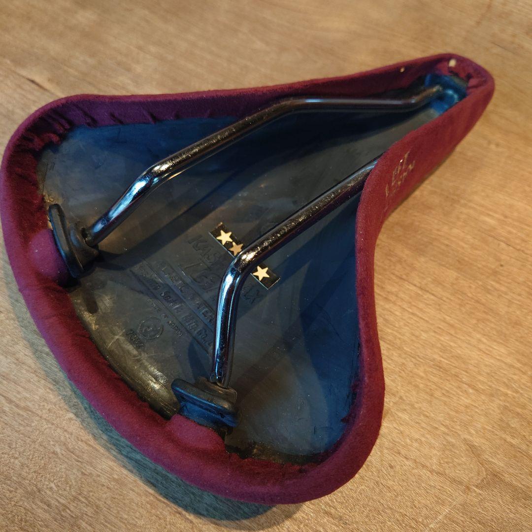 KASHIMAX ボルドーレッド バックスキンサドル 未使用品