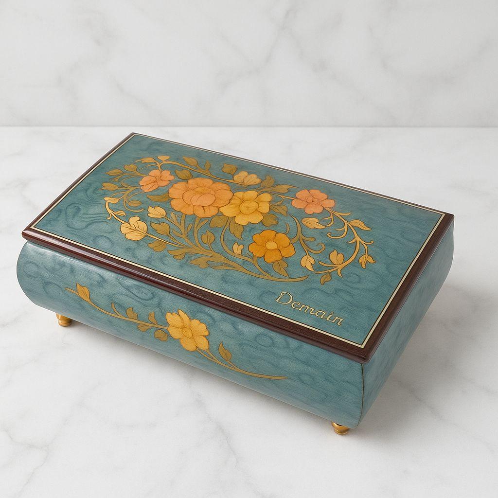 Demain イタリア製 象嵌オルゴールBOX ボレロ 高級ジュエリーケース