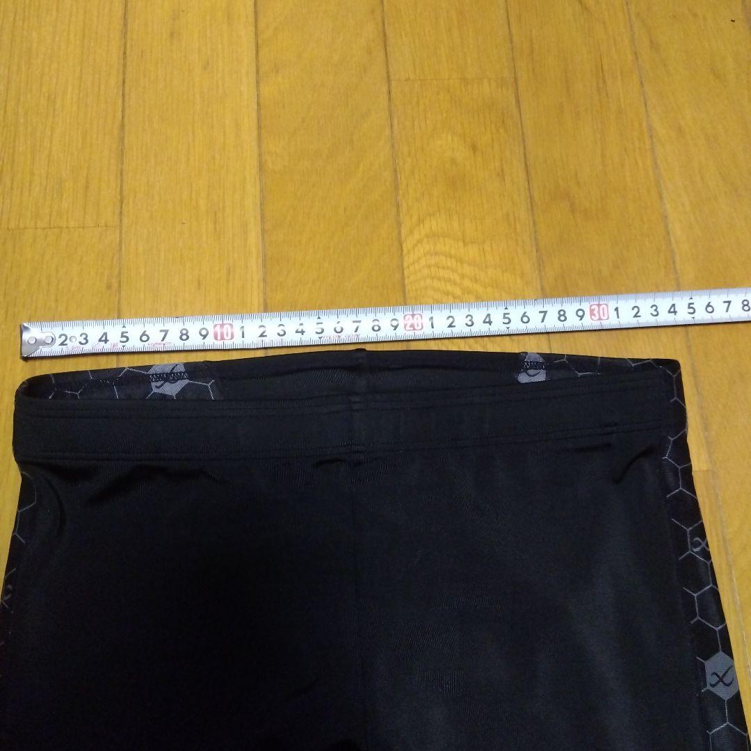 CW-X ブラック トレーニングタイツ M ハニカム柄