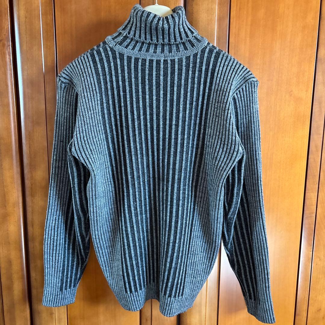 EMPORIO ARMANI◆イーグルロゴ刺繍◆ハイネック◆cottonセーター