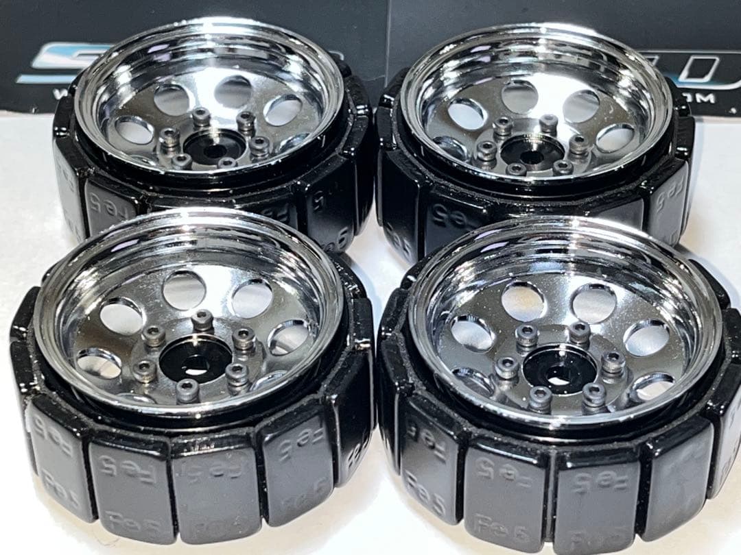 美品★【SSD 1.55インチ スチール 8穴ホイール（クローム）】TF2