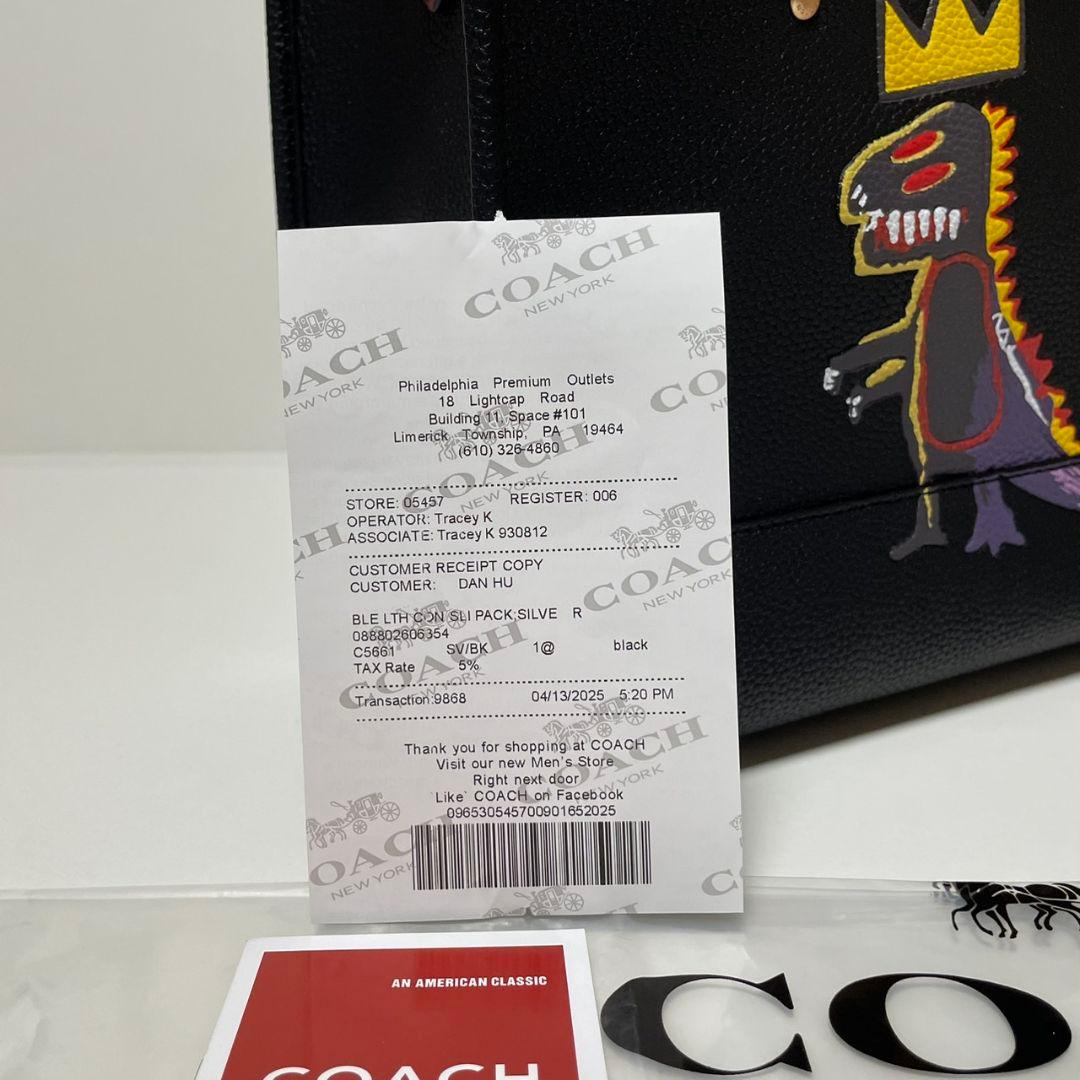 COACH トートバッグ ブラック バスキア　C5661