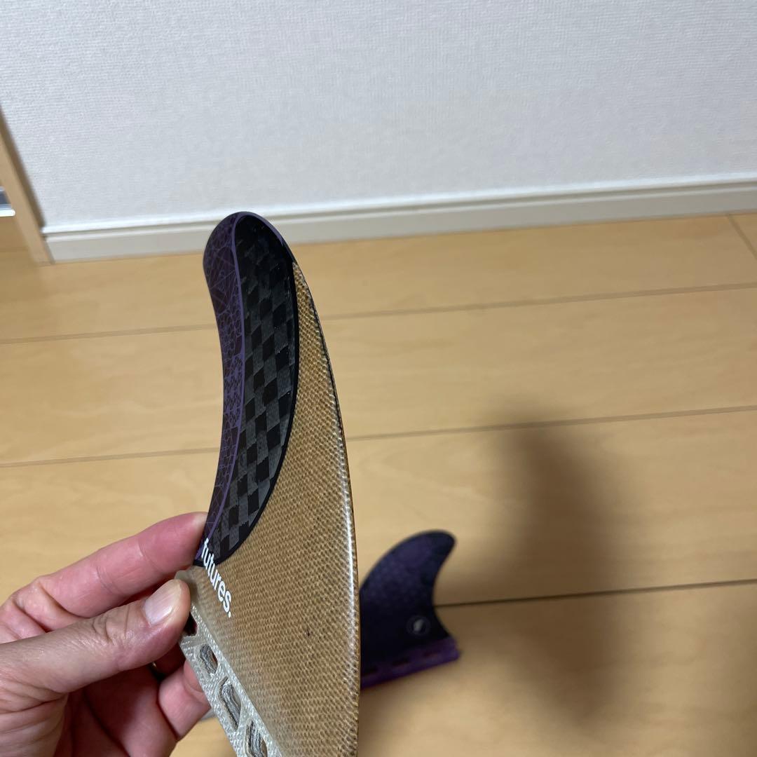 futures サーフボードフィン 3枚セット 紫と黒