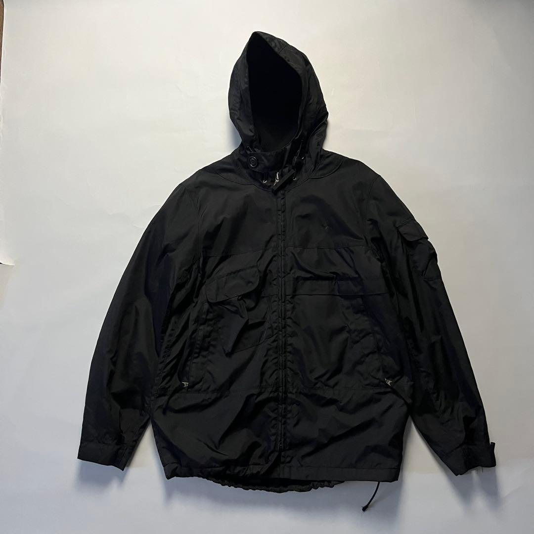 ラルフローレン ナイロン フリース 中綿ジャケット ブラック 黒 M L