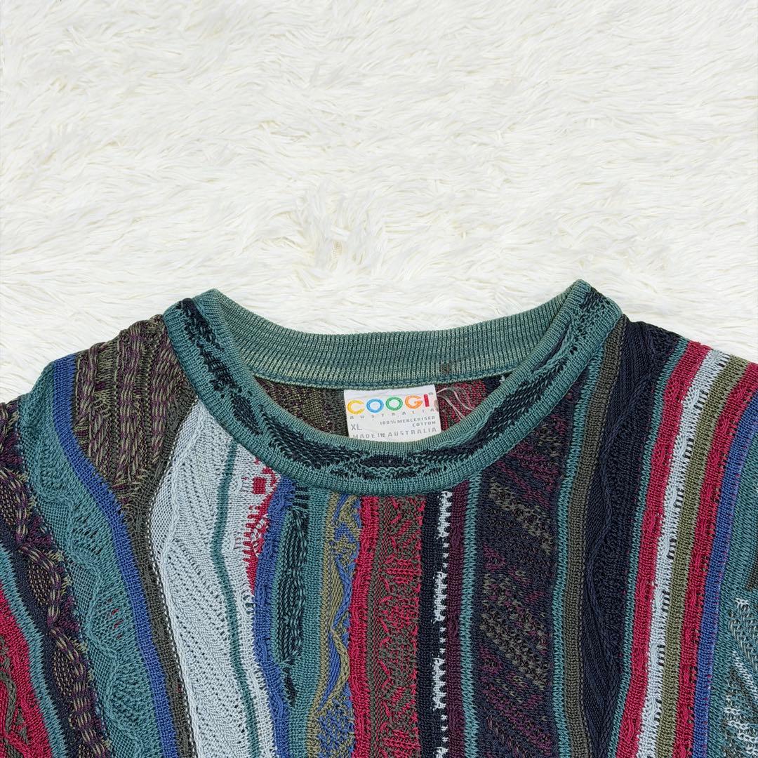COOGI クージー ニット 3Dニット セーター 厚手 クルーネック XL