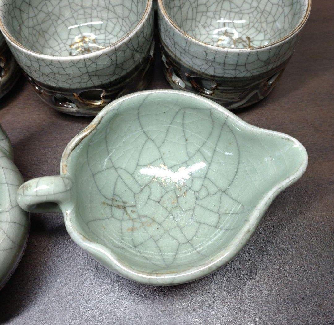 相馬焼 湯呑・急須 等 18点セット