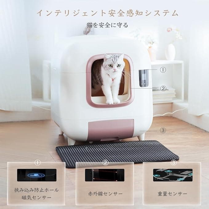 ※新品※Pandaloli 高級 高品質 猫 自動トイレ スマホ管理 センサー付