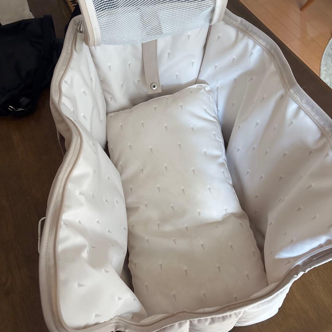 ジェラートピケ 【CAT&DOG】キルティングキャリーバック　ベージュ