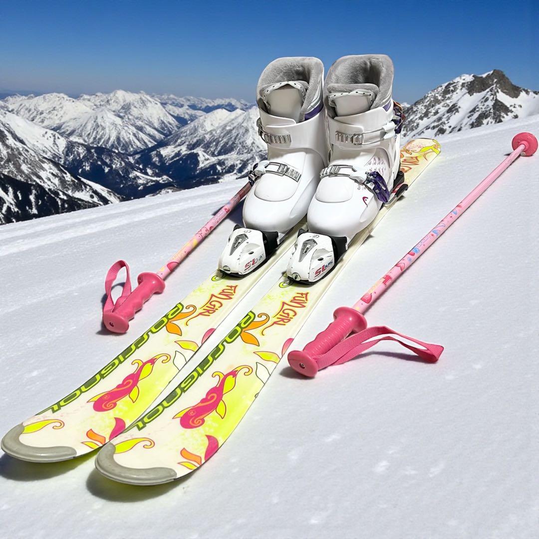 【良品】Fun Girl 100 ジュニアスキー　4点 フルセット ロシニョール